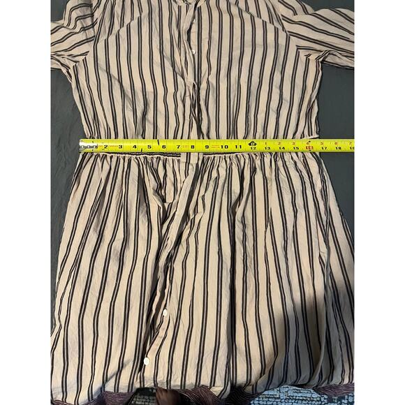 French Connection Striped Shirt Dress US 10 • Button Front • Lightweight Casual - Picture 7 of 9